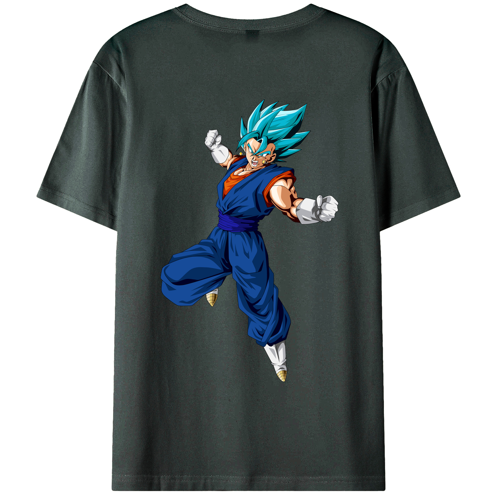 （画像用） ドラゴンボール ベジット DRAGON BALL Vegetto 綿100％ メンズ半袖Tシャツ（バックプリント） 通気性